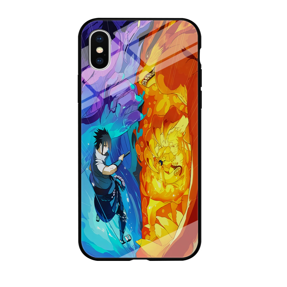 Naruto VS Sasuke Great fight iPhone Xs Max Case