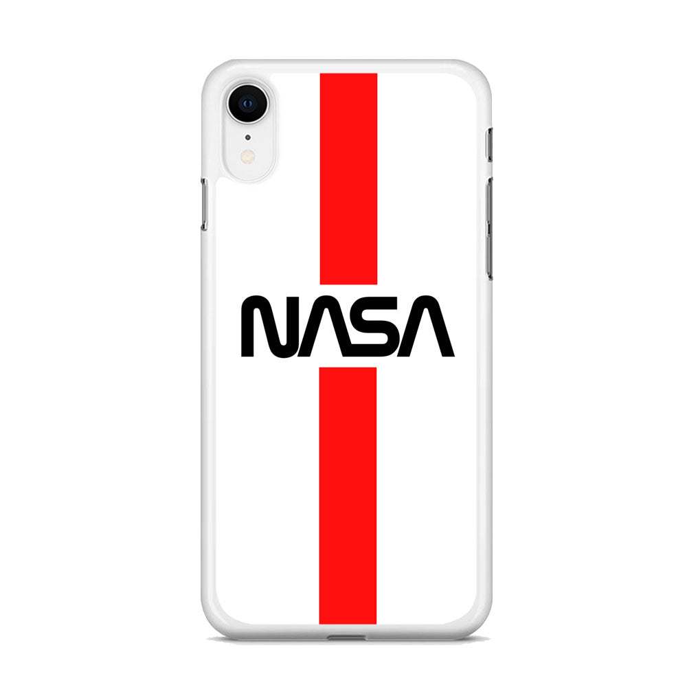 Nasa White Stripe Red iPhone XR Case
