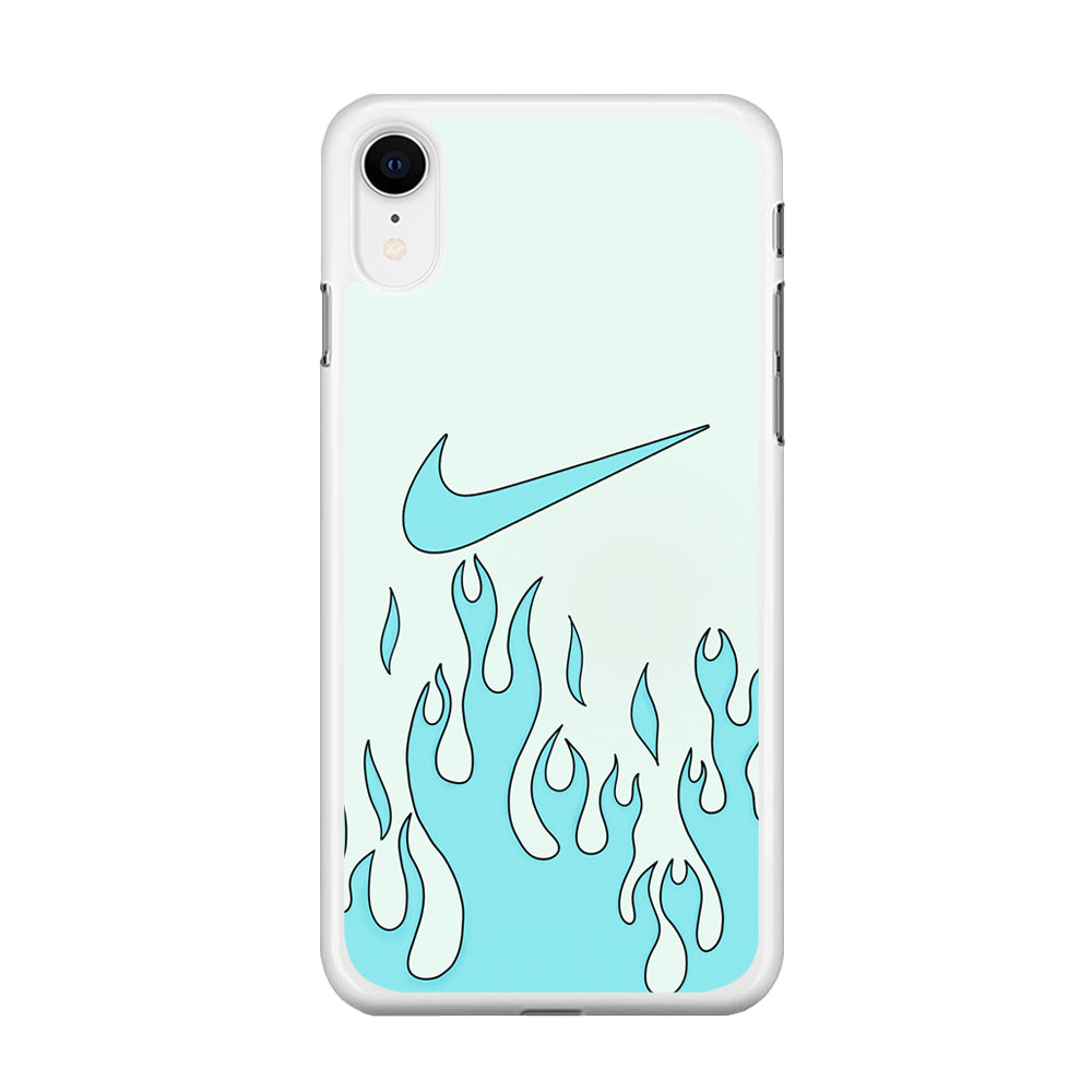 Nike Logo Fire Blue iPhone XR Case