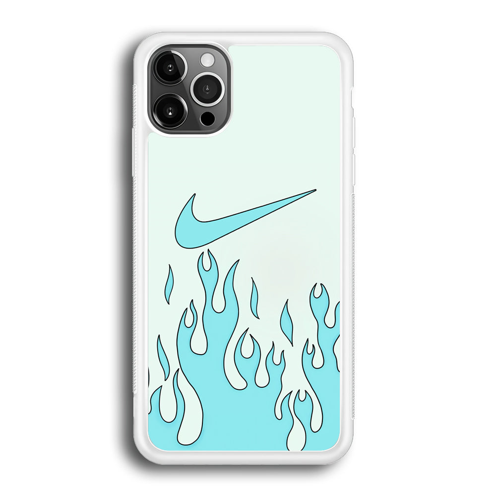 Nike Logo Fire Blue iPhone 12 Pro Max Case