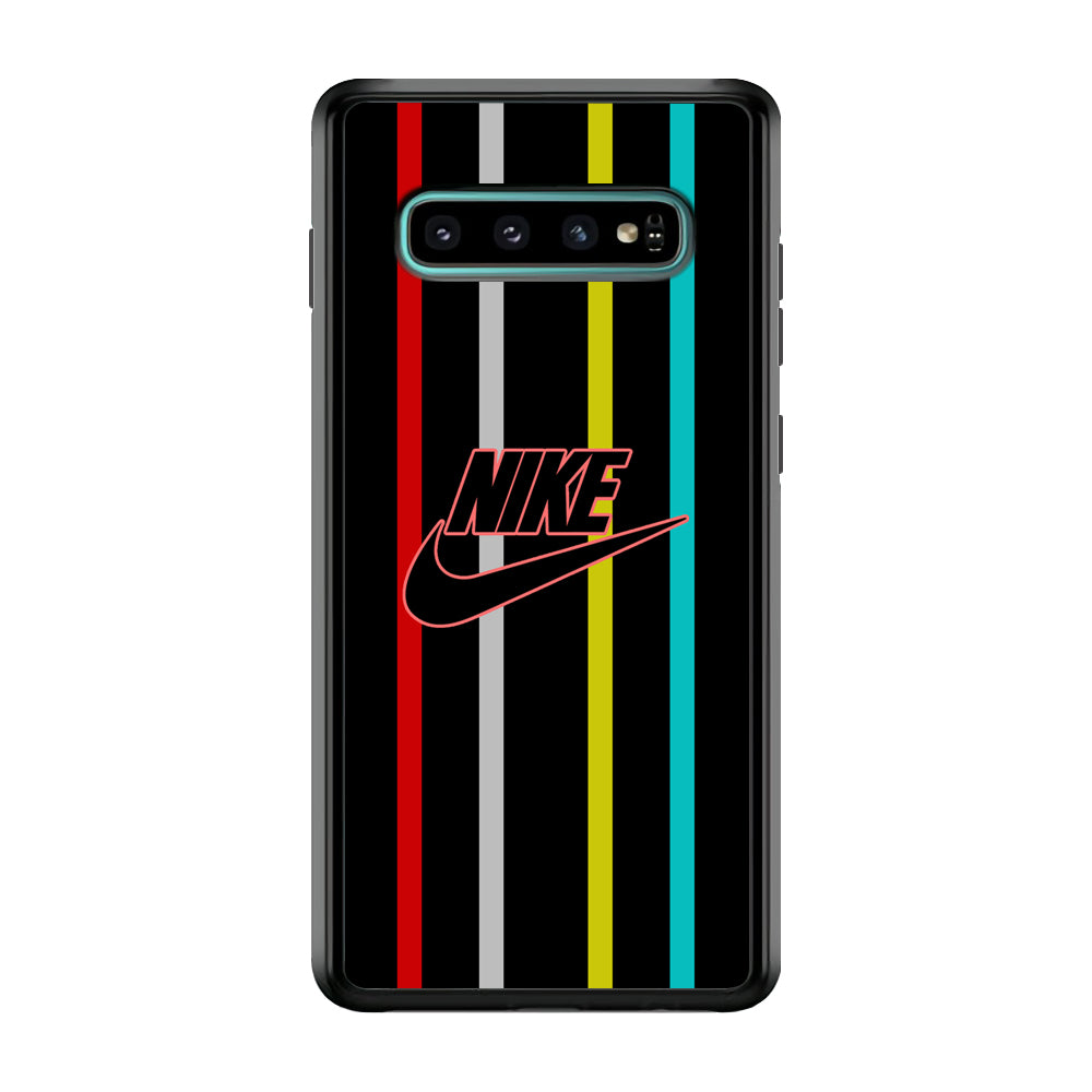Nike Stripe Four Colour Samsung Galaxy S10 Case