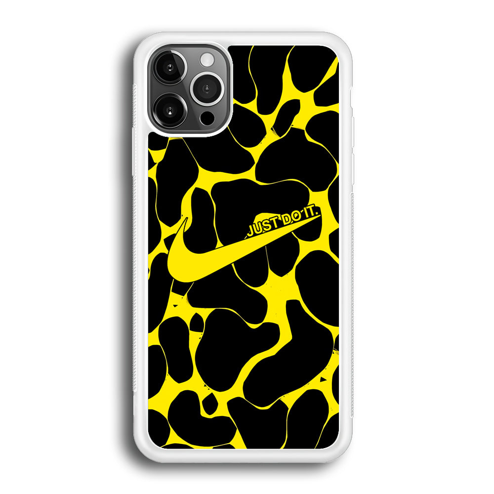 Nike Yellow Pattern Just Do It iPhone 12 Pro Max Case