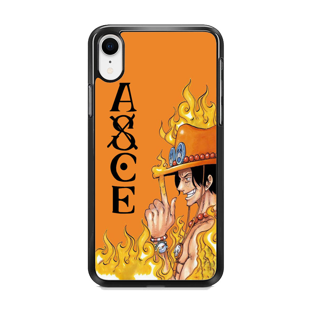 One Piece Ace Orange Tatto iPhone XR Case