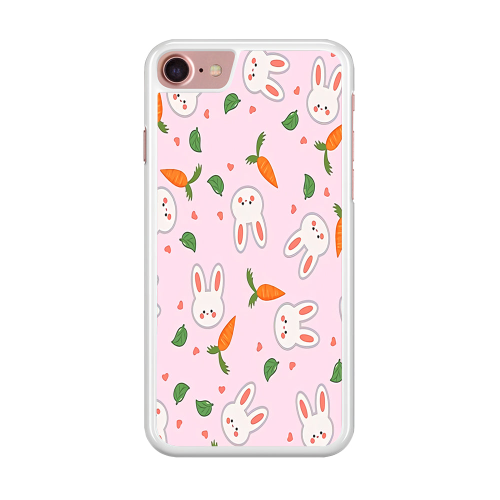 Rabbit Carrot Doodle iPhone 8 Case