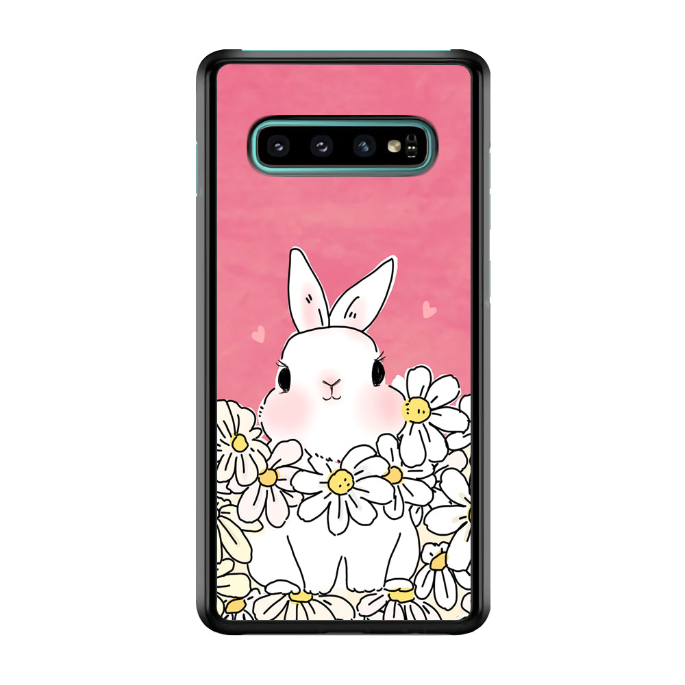Rabbit CuteFlowers Samsung Galaxy S10 Case