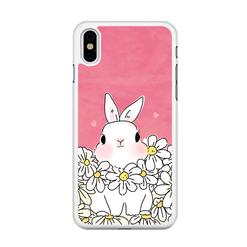 Rabbit CuteFlowers iPhone Xs Max Case