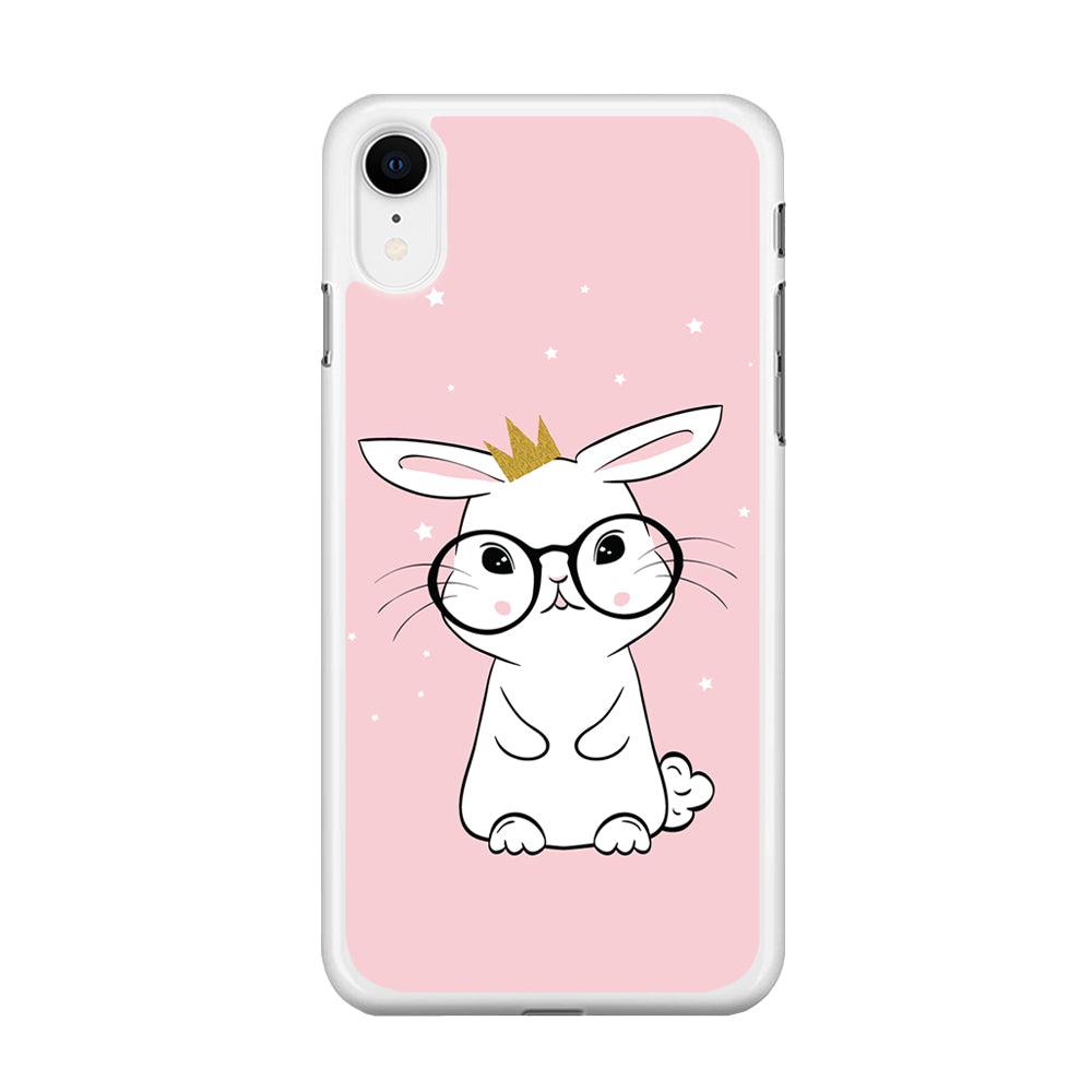 Rabbit Eyeglasses King iPhone XR Case