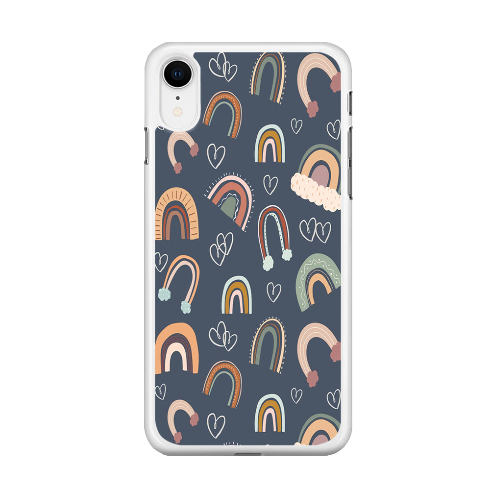 Rainbow Aesthetic Navy iPhone XR Case