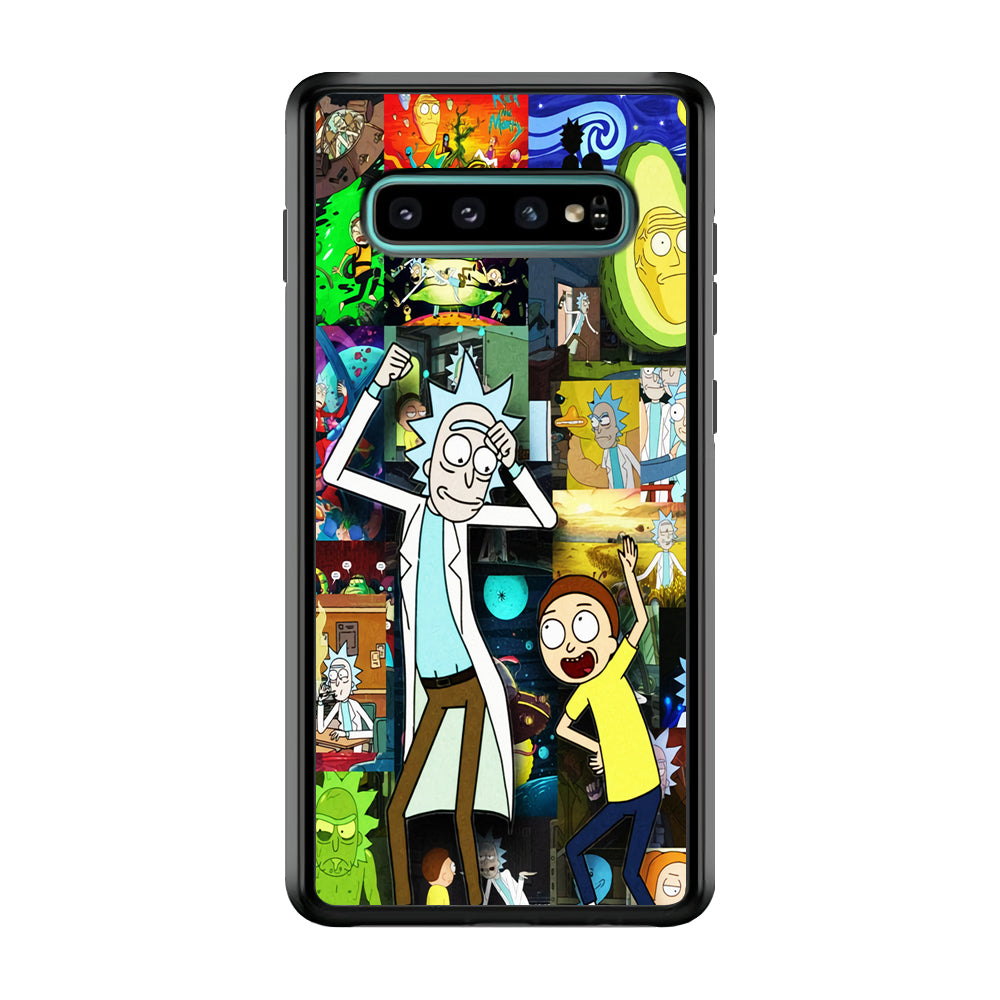 Rick and Morty Dance In Collage Samsung Galaxy S10 Case