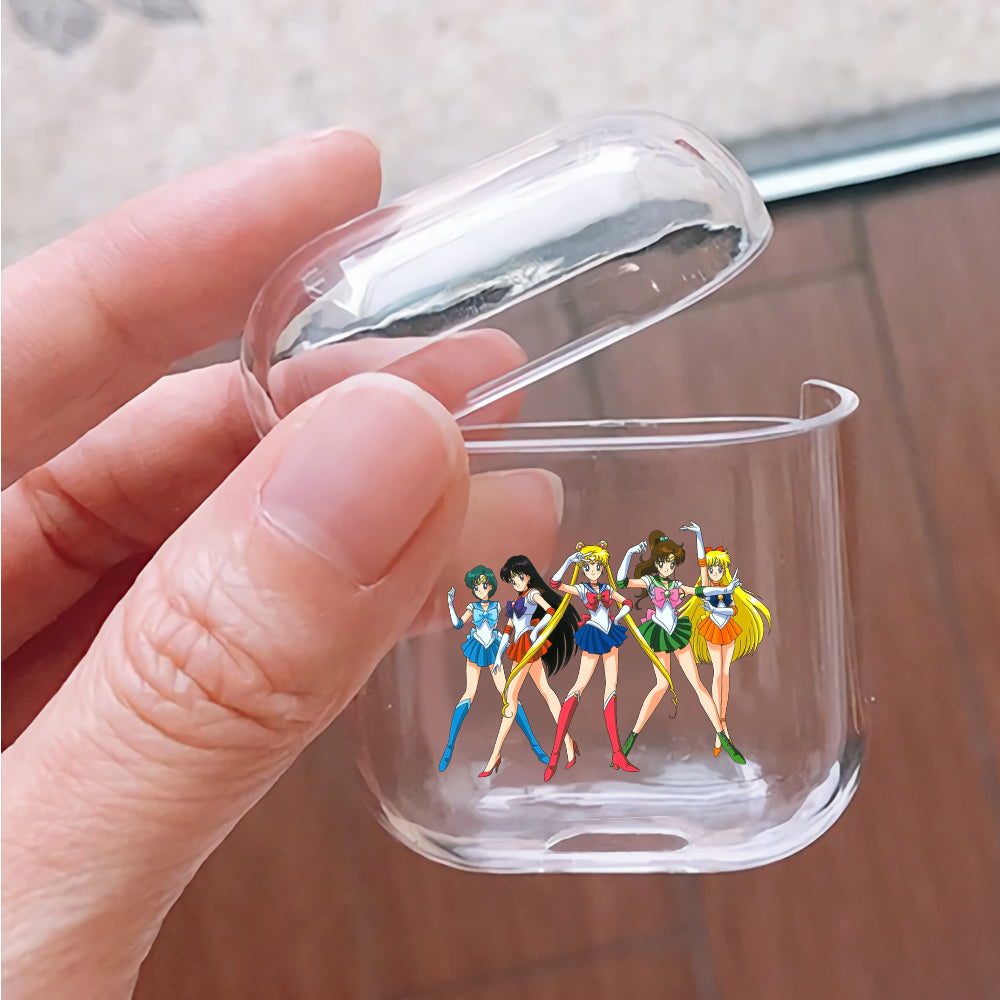 Sailor Moon Team Protective Clear Case Cover For Apple Airpods