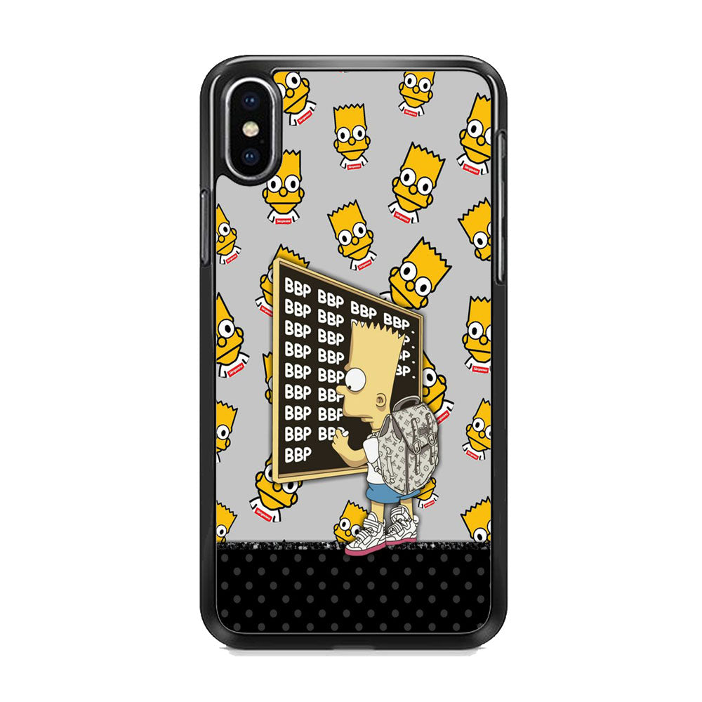Simpson Write On The Black Board iPhone X Case