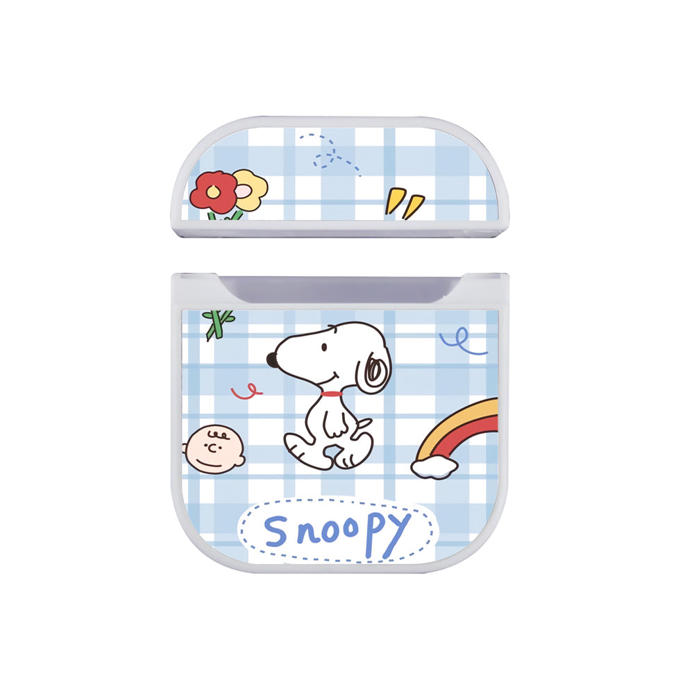 Snoopy Pattern of Square Hard Plastic Case Cover For Apple Airpods