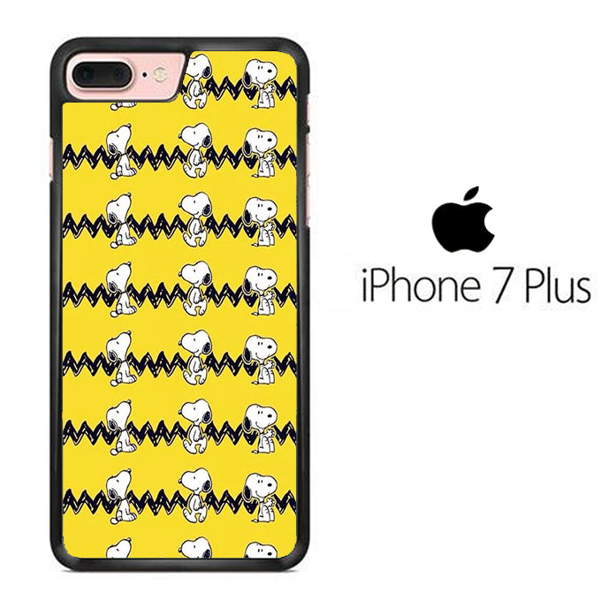 Snoopy Chevron Yellow iPhone 7 Plus Case