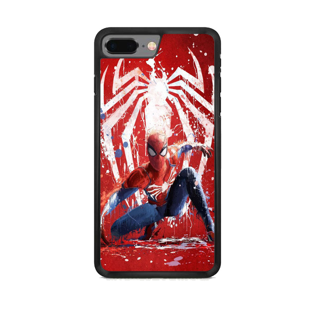 Spiderman Red Paint Art iPhone 7 Plus Case
