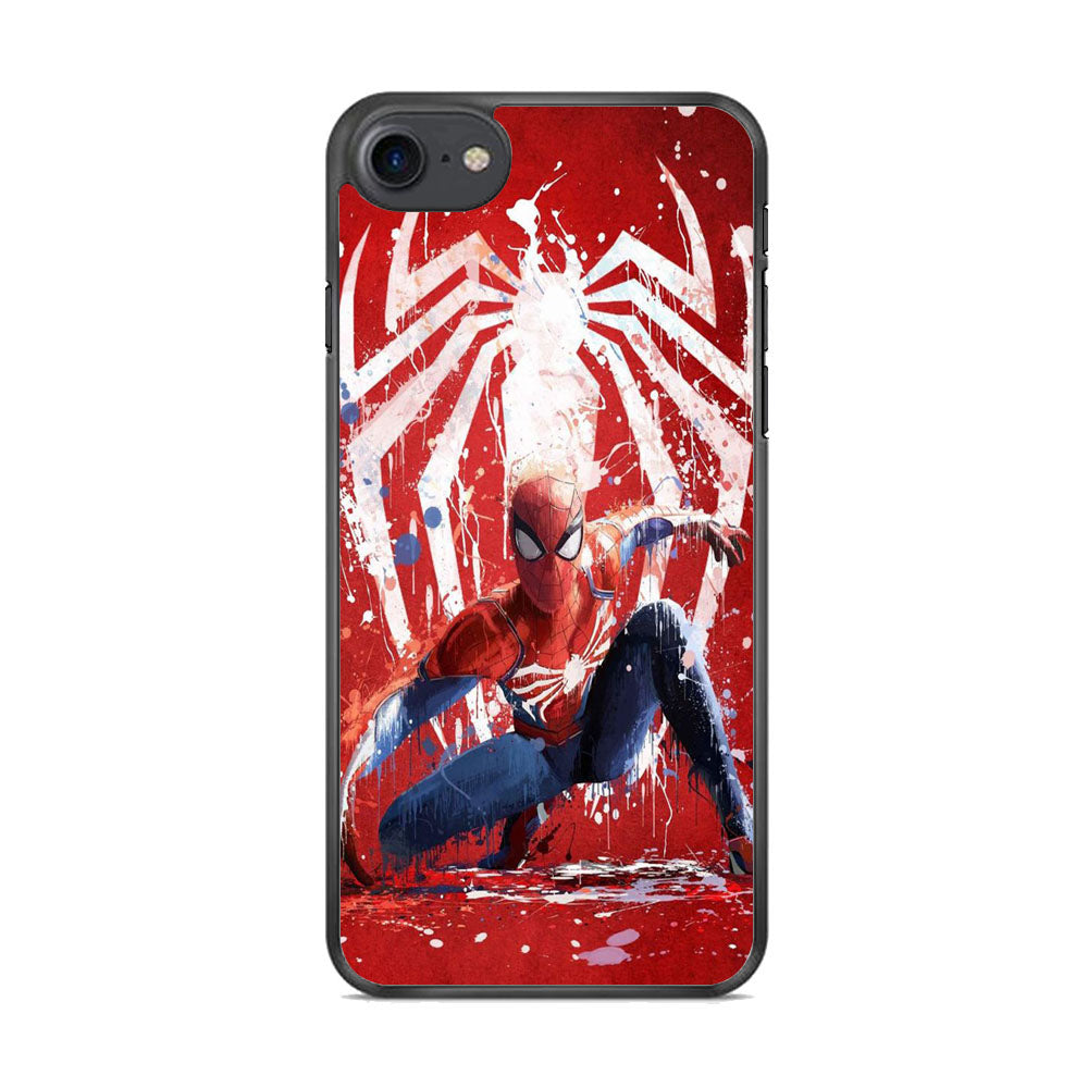 Spiderman Red Paint Art iPhone 8 Case