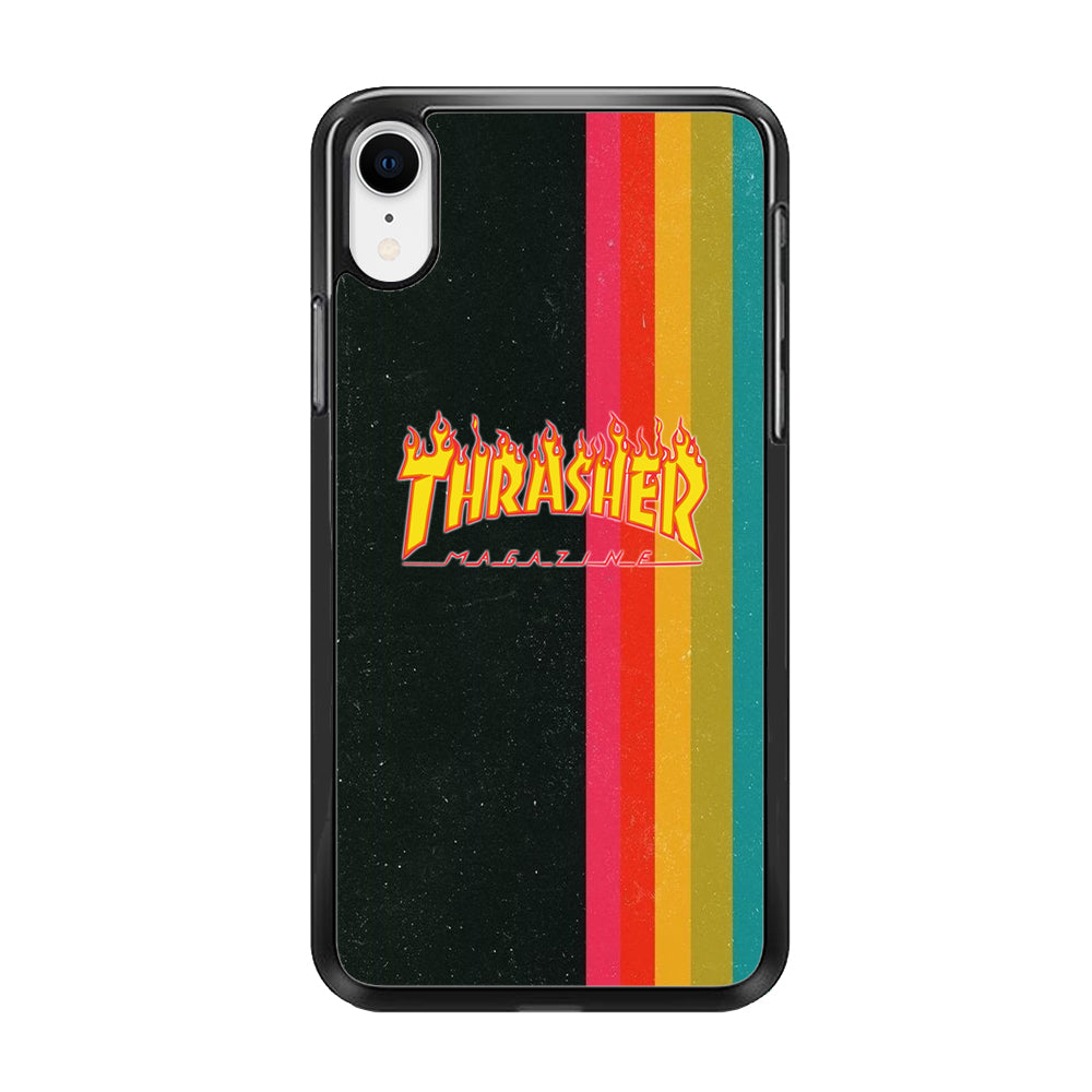 Thrasher Dim Grey Filter Rainbow Pain iPhone XR Case - Ezzystore