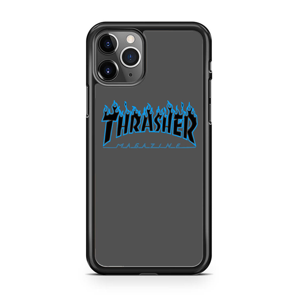 Thrasher Deeph Royal Grey Blue Fire iPhone 11 Pro Max Case - Ezzystore