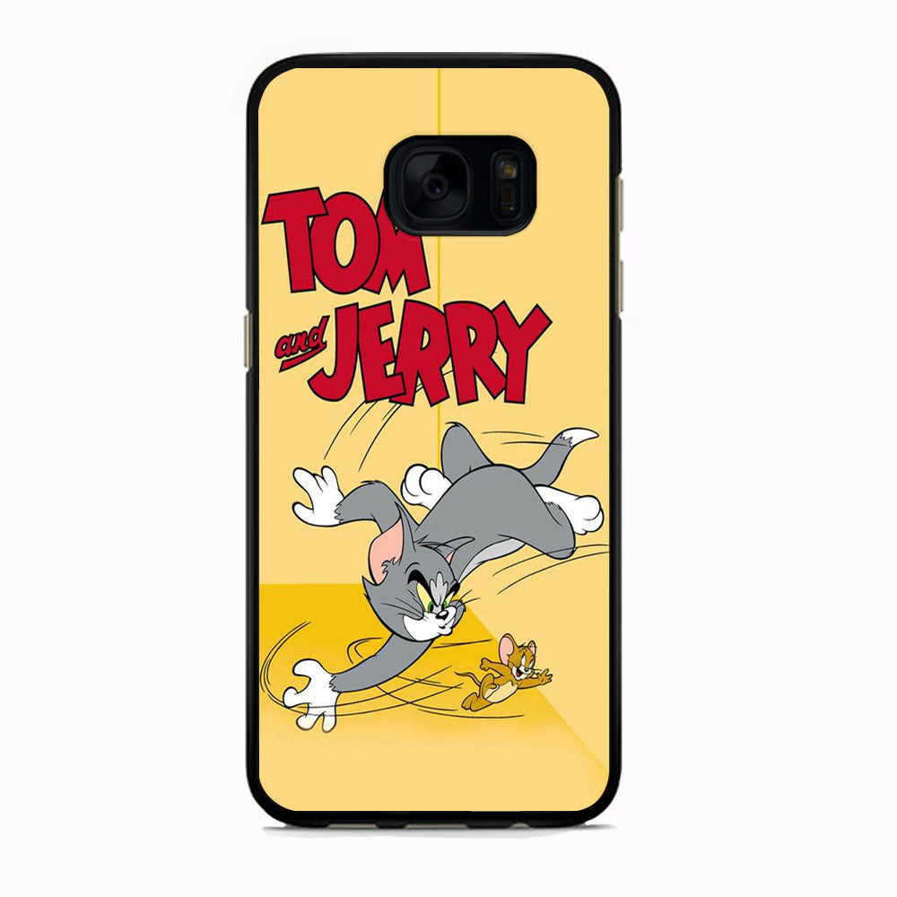 Tom And Jerry Running Samsung Galaxy S7 Edge Case