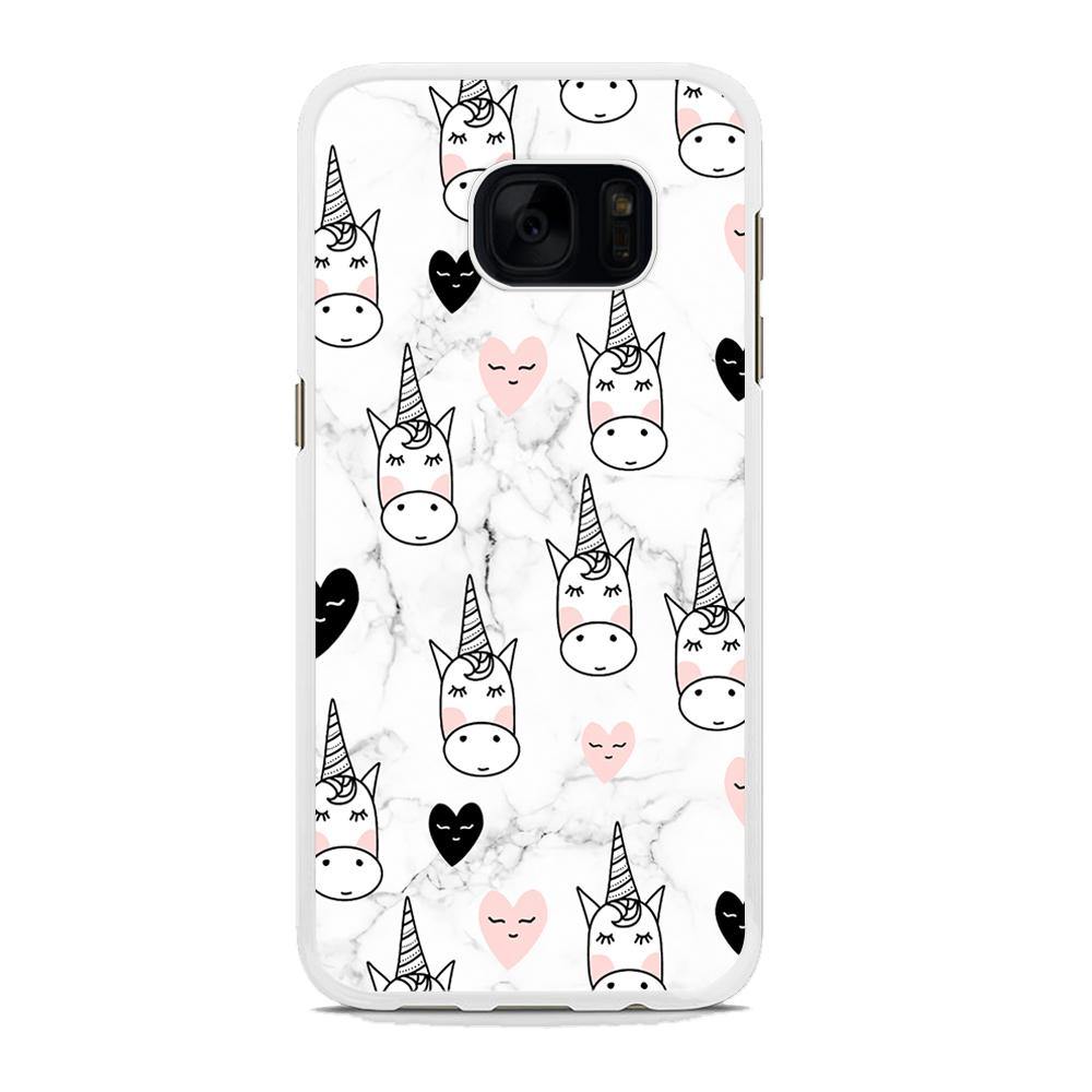 Unicorn Marble White Samsung Galaxy S7 Case - ezzyst