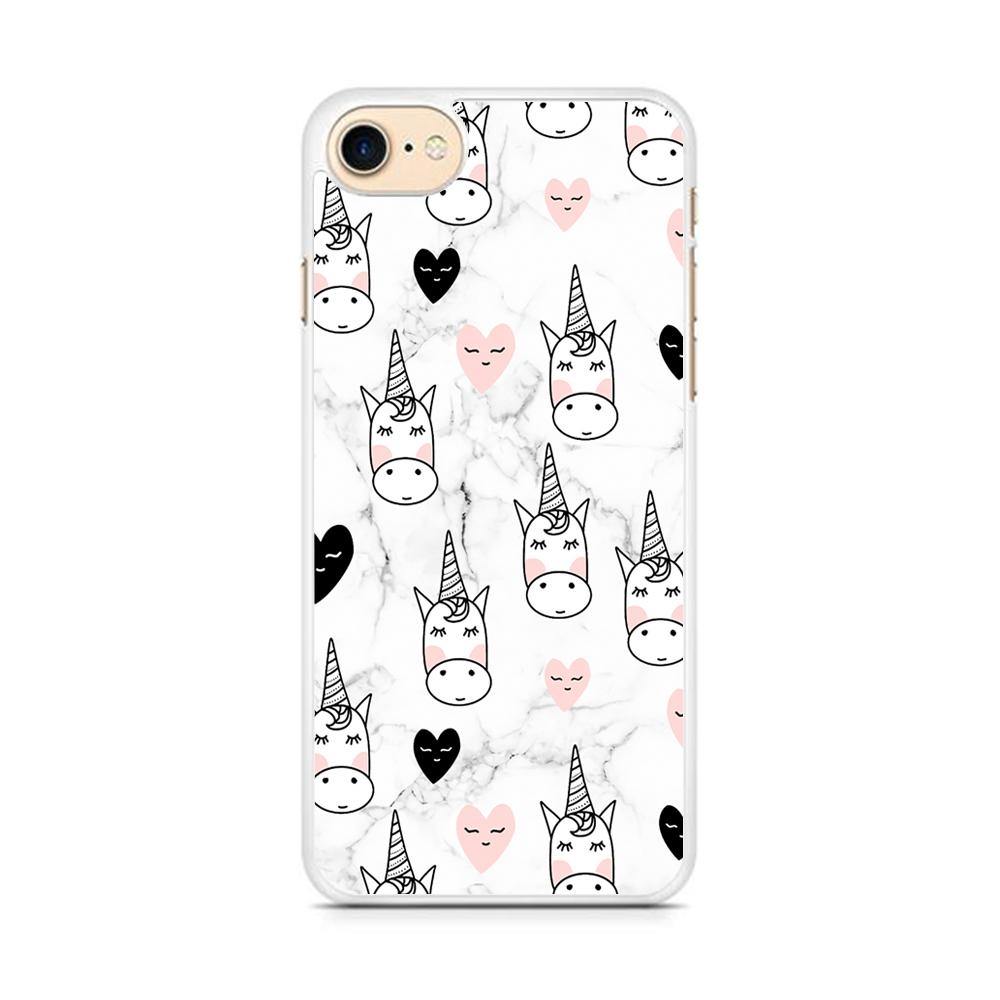 Unicorn Marble White iPhone 8 Case - ezzyst
