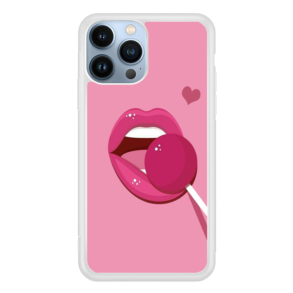 Woman Lip And Lolipop Pink iPhone 13 Pro Max Case