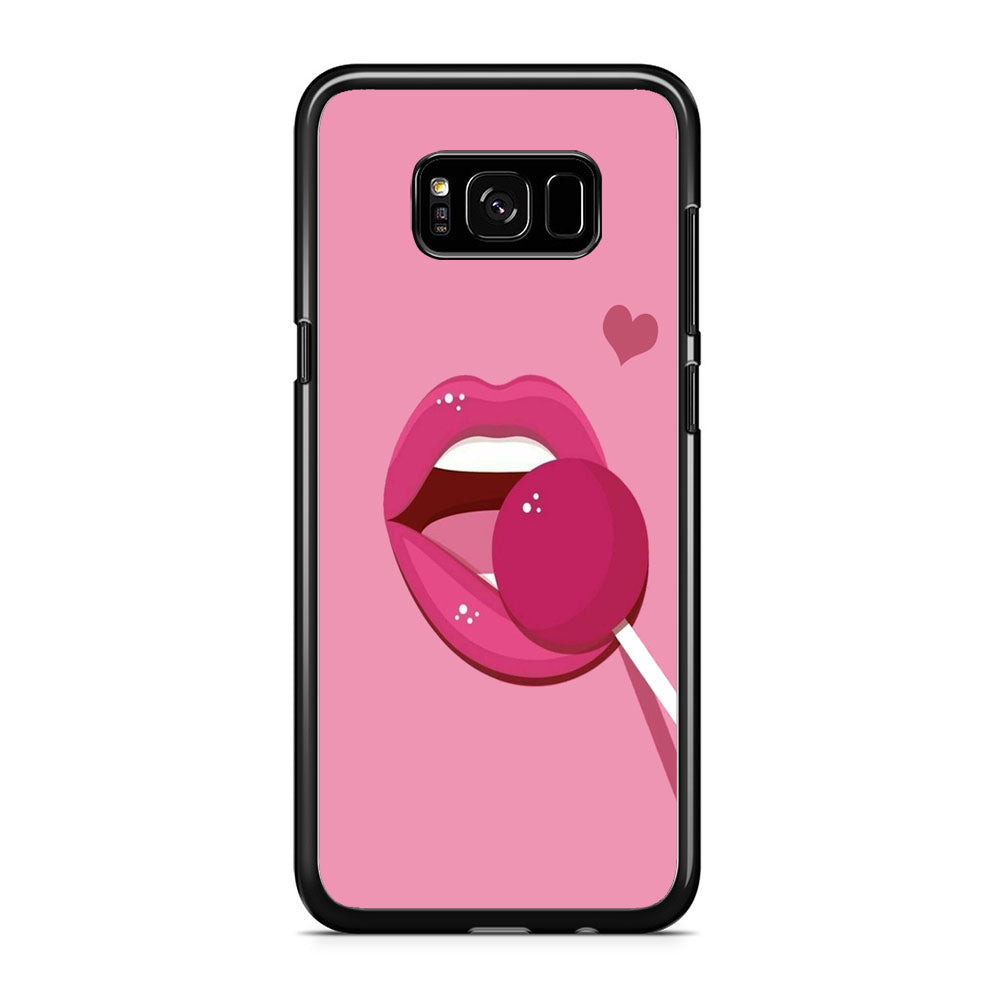 Woman Lip And Lolipop Pink Samsung Galaxy S8 Plus Case