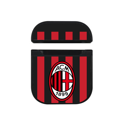 AC Milan Stripe Red Hard Plastic Case Cover For Apple Airpods
