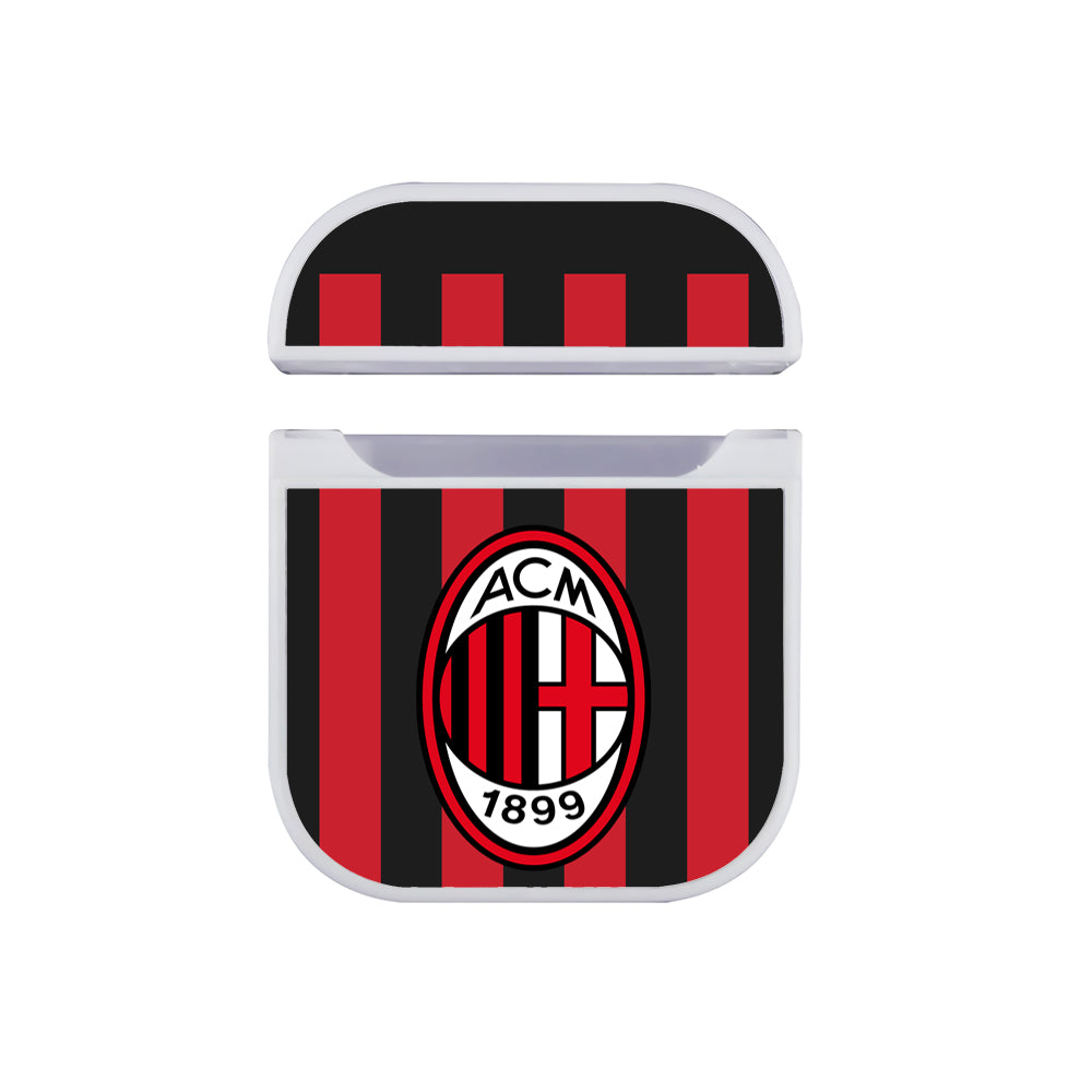 AC Milan Stripe Red Hard Plastic Case Cover For Apple Airpods