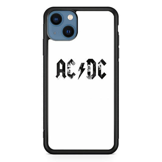 AC DC White Picture Logo iPhone 14 Plus Case