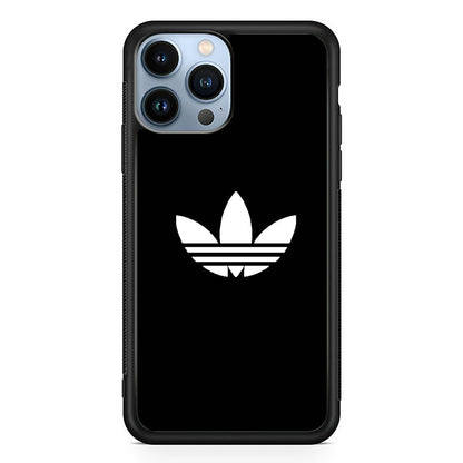 Adidas Black White Logo iPhone 15 Pro Case