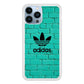 Adidas Mint Green Wall iPhone 14 Pro Max Case