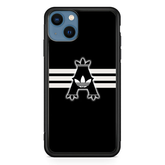 Adidas Royal Black Logo Stripe iPhone 14 Case