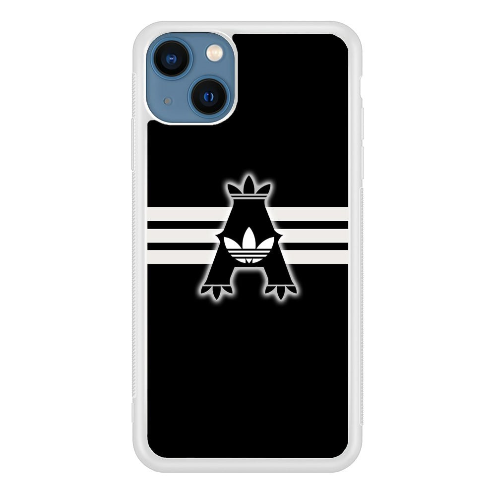 Adidas Royal Black Logo Stripe iPhone 15 Plus Case