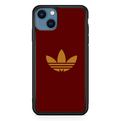 Adidas Simple Maroon Gold iPhone 15 Plus Case