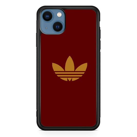Adidas Simple Maroon Gold iPhone 14 Case