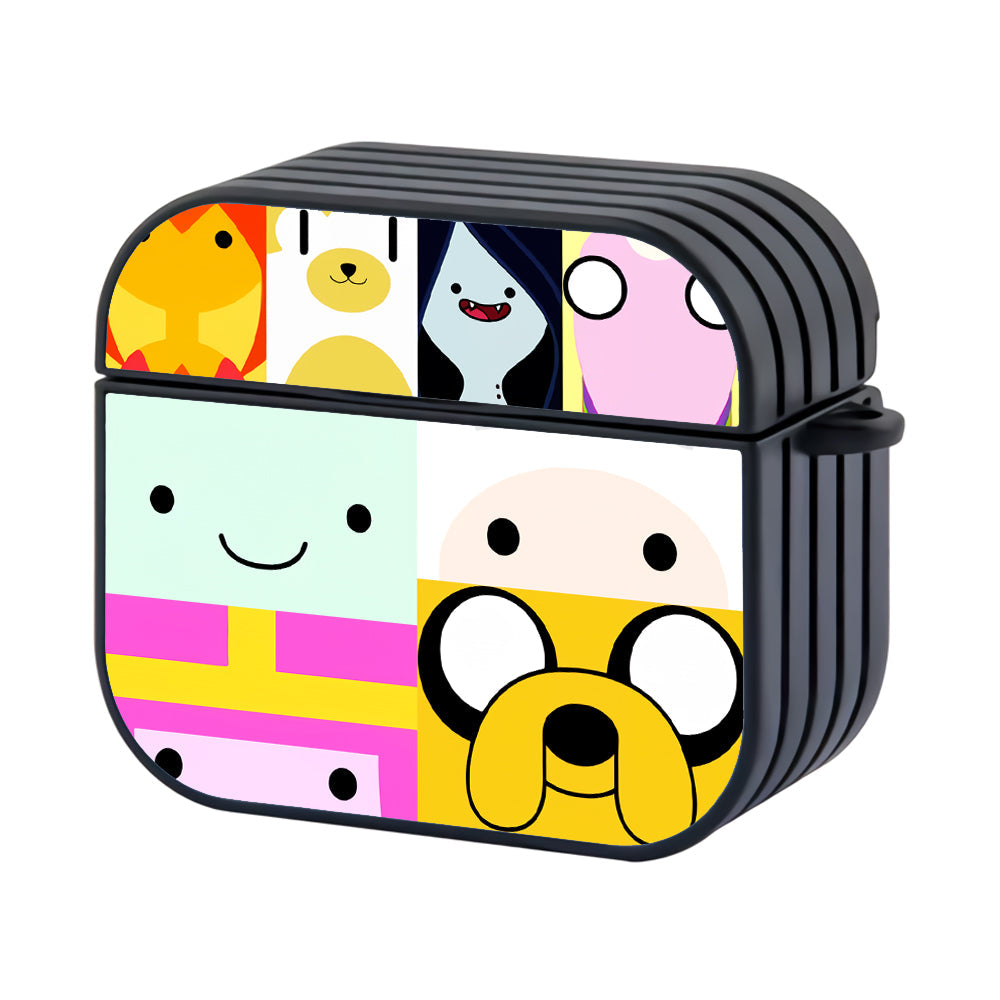 Adventure Time Collage Of Piece Character Hard Plastic Case Cover For Apple Airpods 4 - Ezzystore