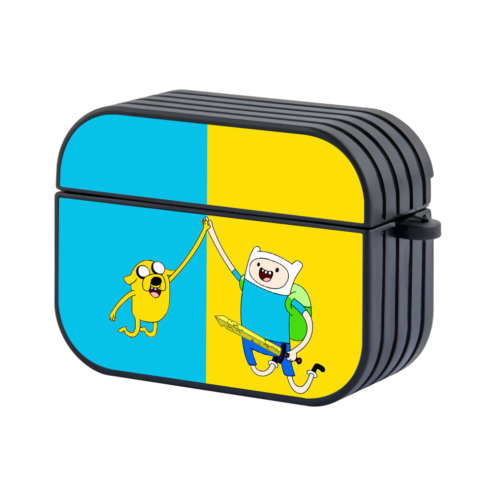 Adventure Time Fin And Jake Two Colour Hard Plastic Case Cover For Apple Airpods Pro - Ezzystore
