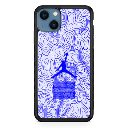 Air Jordan Bluish Topographical iPhone 14 Case
