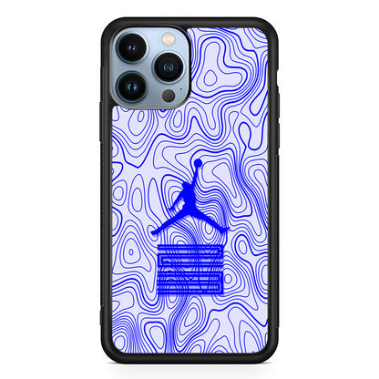 Air Jordan Bluish Topographical iPhone 14 Pro Max Case