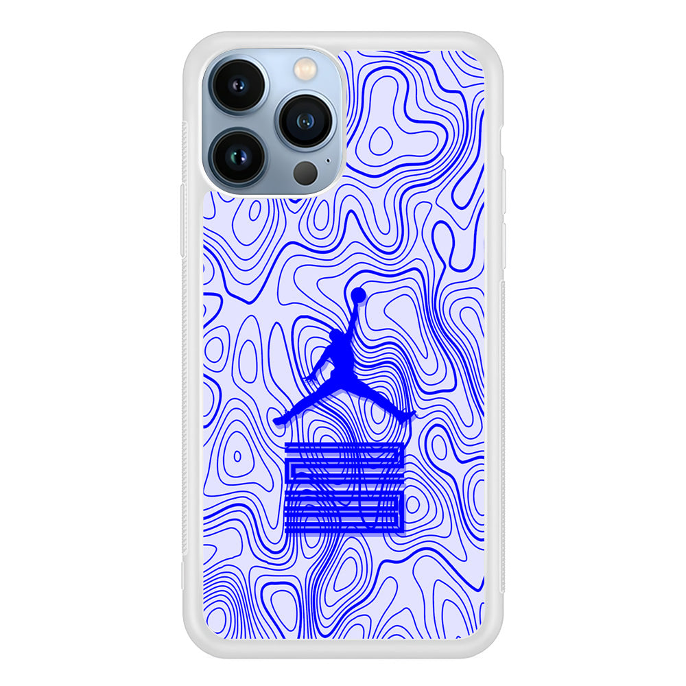 Air Jordan Bluish Topographical iPhone 15 Pro Max Case