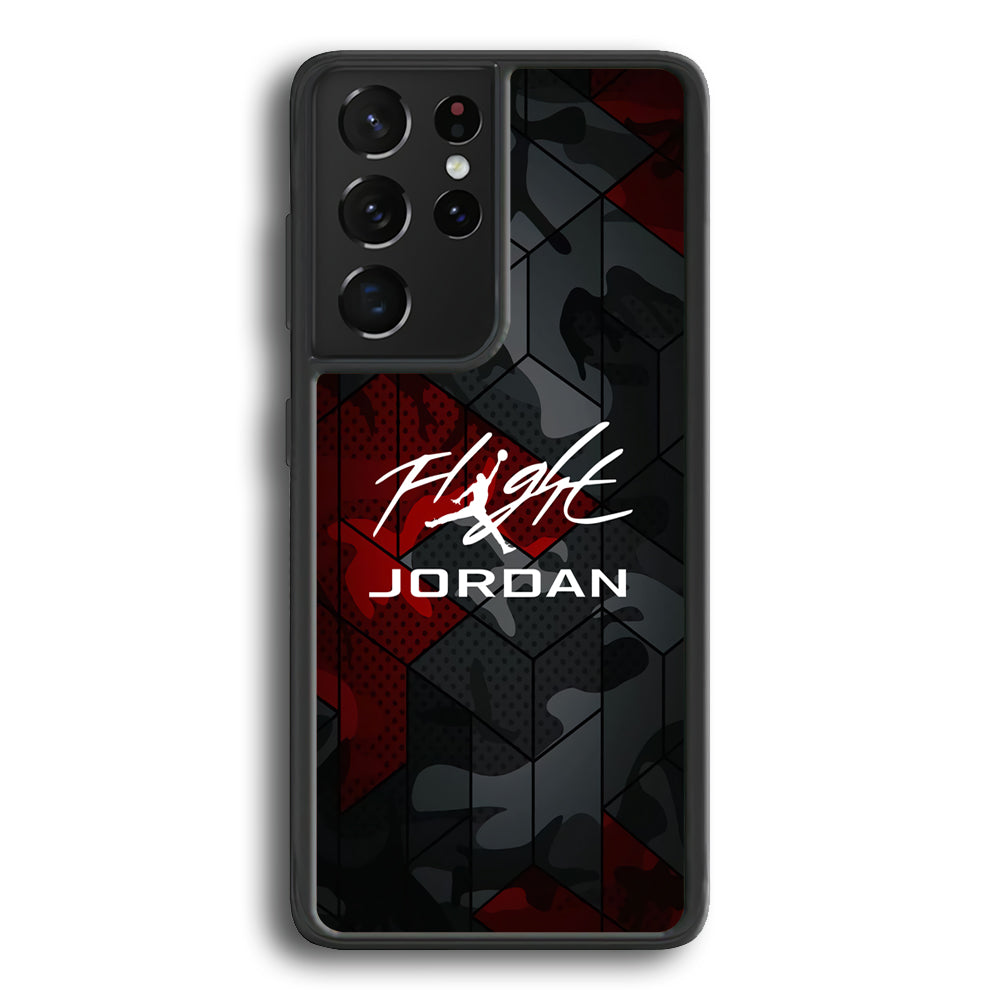 Air Jordan Camo Grey Pattern Samsung Galaxy S24 Ultra Case - Ezzystore