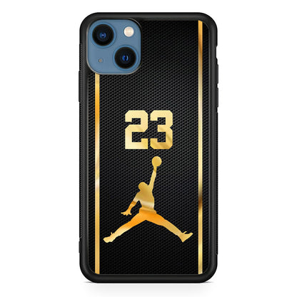 Air Jordan Carbon Stripe Gold iPhone 14 Case