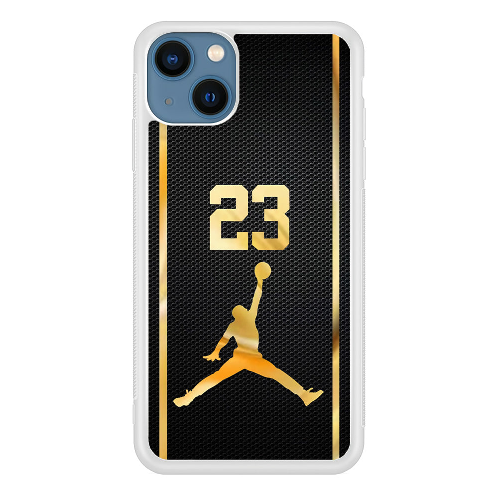 Air Jordan Carbon Stripe Gold iPhone 14 Case