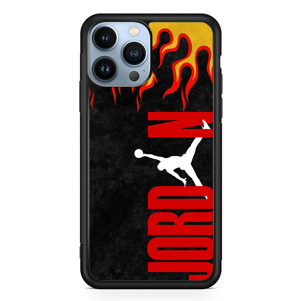 Air Jordan Flame Fire iPhone 14 Pro Max Case