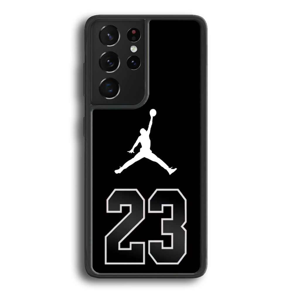 Air Jordan Number Icon Black Samsung Galaxy S24 Ultra Case - Ezzystore