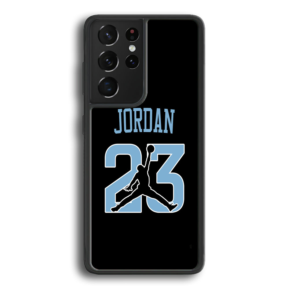 Air Jordan Number Icon Sky Blue Samsung Galaxy S23 Ultra Case - Ezzystore