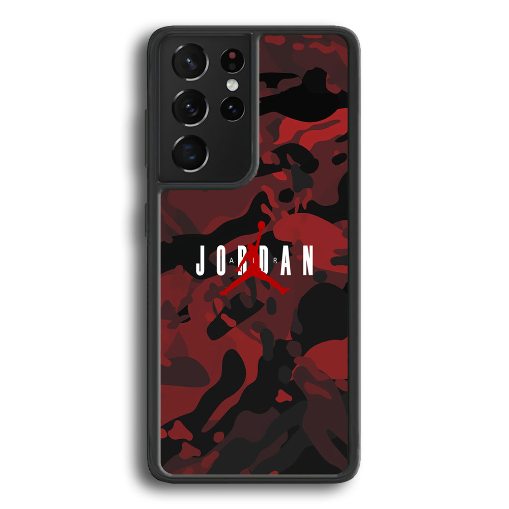 Air Jordan Red Lunar Eclipse Samsung Galaxy S22 Ultra Case - Ezzystore