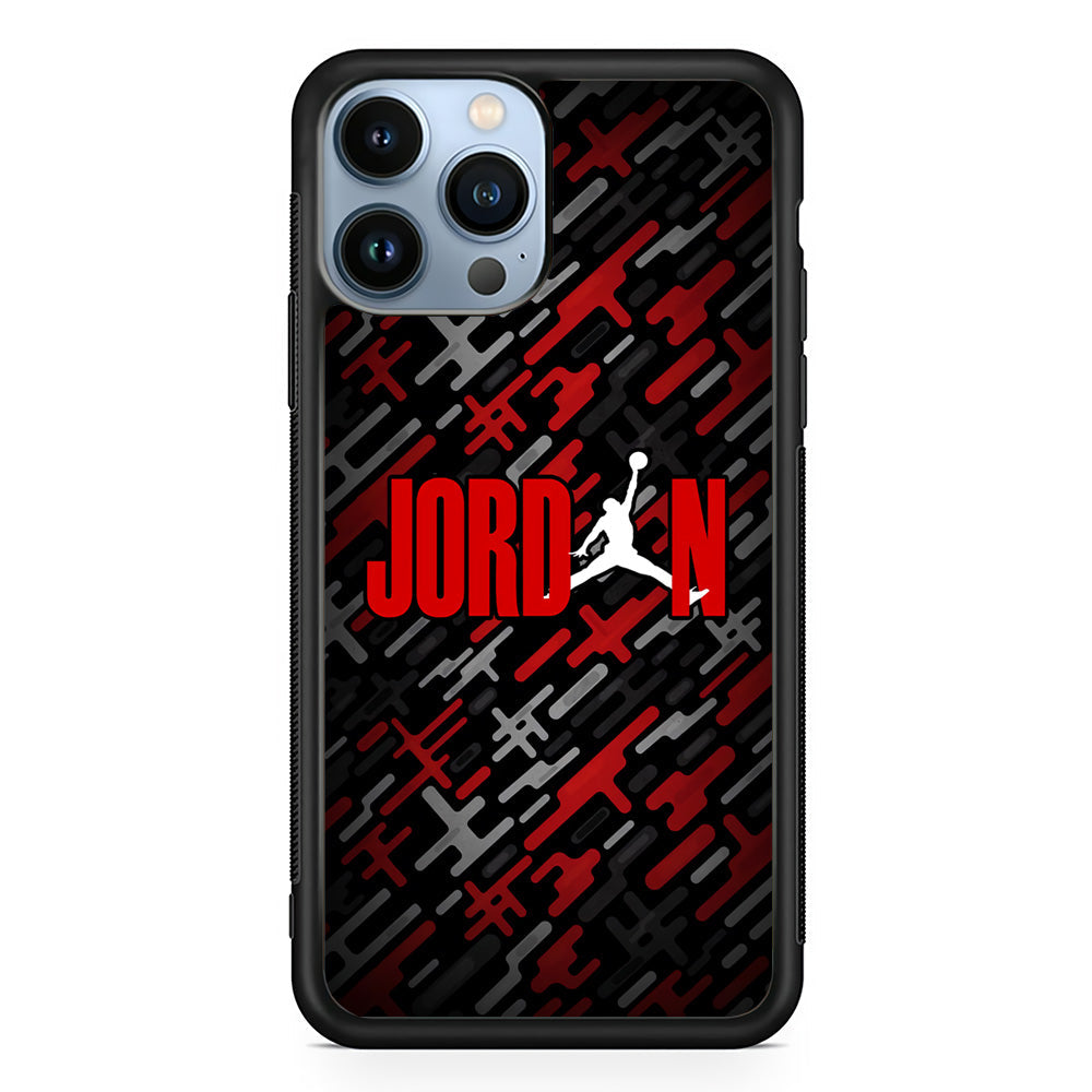 Air Jordan Red Shape Abstract iPhone 14 Pro Max Case