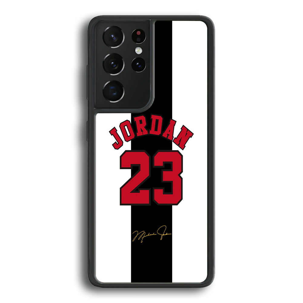 Air Jordan Stripe Black Number Samsung Galaxy S24 Ultra Case - Ezzystore