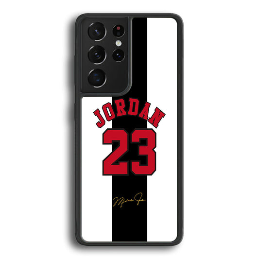 Air Jordan Stripe Black Number Samsung Galaxy S24 Ultra Case - Ezzystore